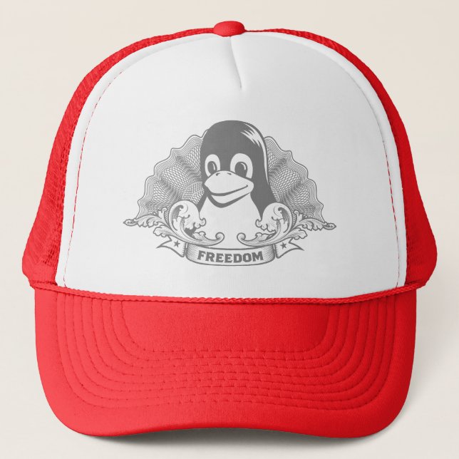 Casquette Pingouin de Tux - (Linux, Open Source, Copyleft, (Devant)
