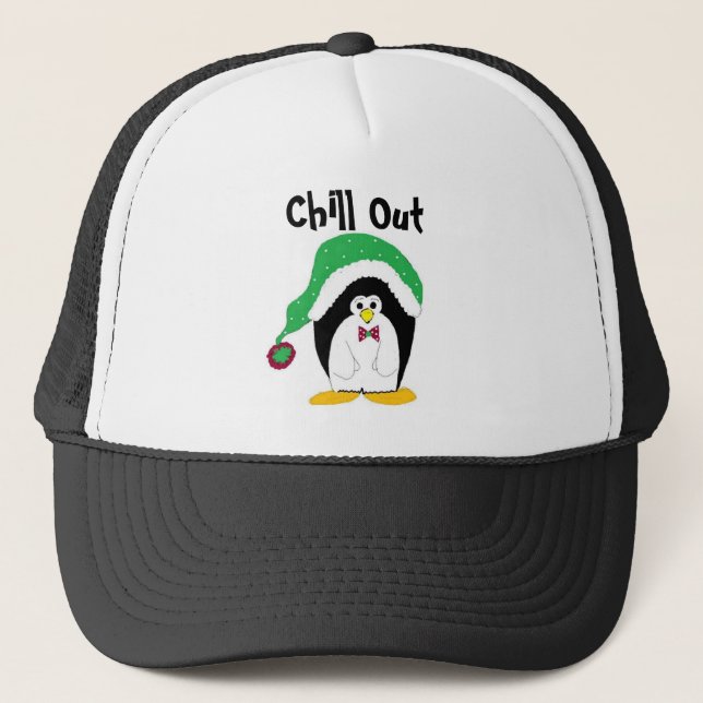 Casquette Pingouin de vacances cool (Devant)