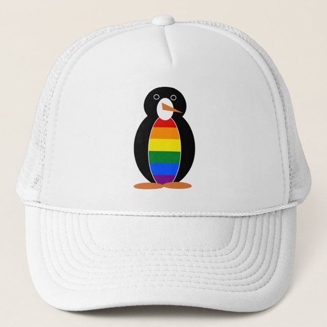 Casquette Pingouin gay pride — Pingouin LGBT (Devant)