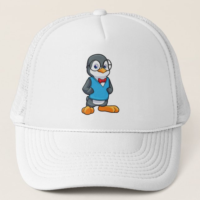 Casquette Pingouin Nerd avec lunettes (Devant)