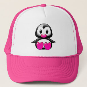 Casquette Pingouin rose mignon