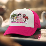 Casquette Pink Beach Bride Mariage Faux Patch Bachelorette<br><div class="desc">Cette conception peut être personnalisée dans la zone fournie en modifiant la photo et/ou le texte. Vous pouvez également le customiser en cliquant sur Personnaliser ce Modèle, puis en choisissant l'option cliquer pour customiser et supprimer ou modifier la couleur de l'arrière - plan, ajouter du texte, modifier la couleur ou...</div>