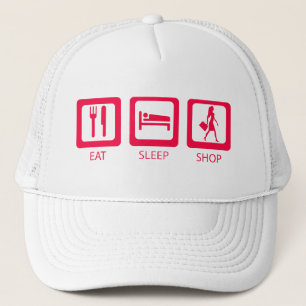 Casquette Pink Funny Shopaholic Eat Sleep Shop Award