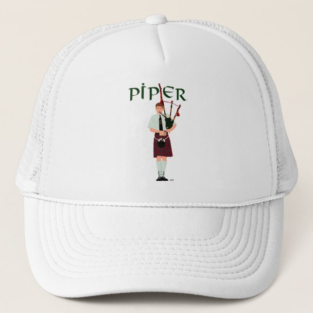 Casquette PIPER carreau rouge (Devant)