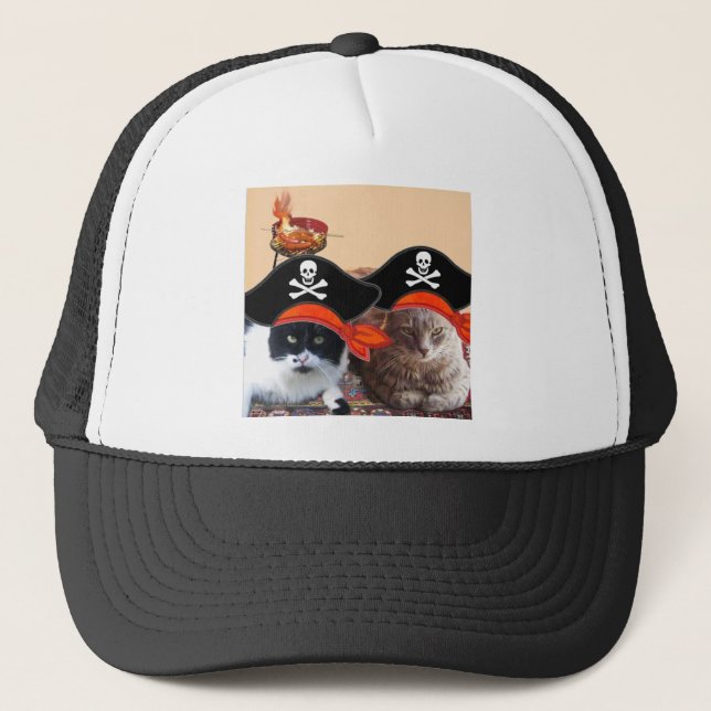 Casquette PIRATE CATS, Parlez comme un jour de pirates (Devant)