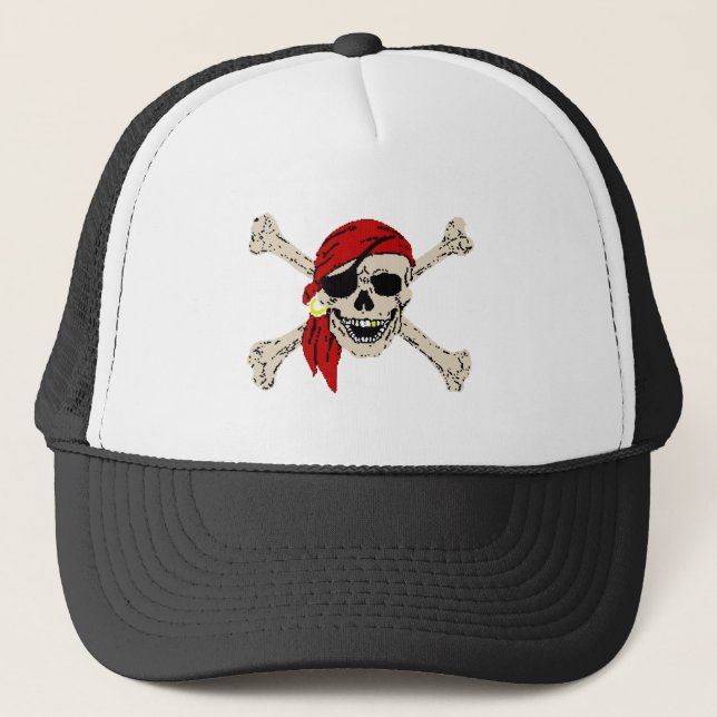 Casquette Pirate crâne et os (Devant)