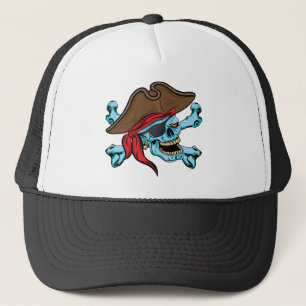 Casquette Pirate crâne et os croisés