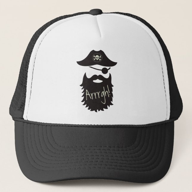 Casquette Pirate drôle avec le cache Arrrgh ! (Devant)