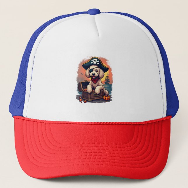 Casquette Pirate Poodle Plunder (Devant)