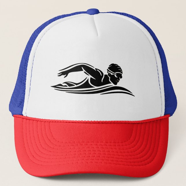Casquette piscine, Coach de natation Piscine (Devant)
