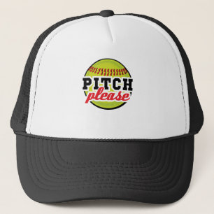 Casquette Pitch S'Il Vous Plaît Drôle Lecteur Softball Batte