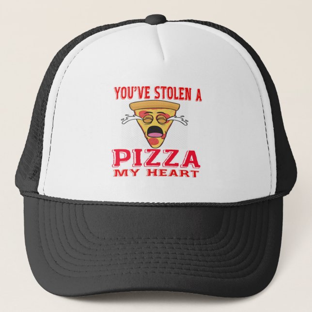 Casquette Pizza drôle (Devant)