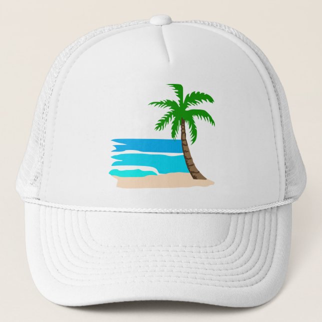 Casquette Plage de Palm Tree (Devant)