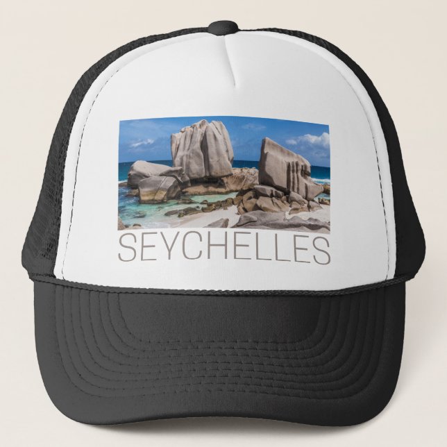 Casquette Plage des Seychelles à La Digue (Devant)