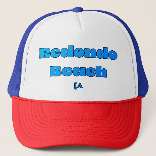 Casquette Plage Redondo CA Bleu (Devant)