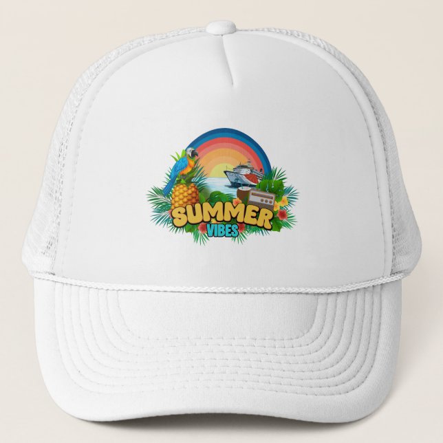 Casquette Plage Vibrations d'Été (Devant)