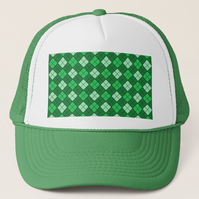 Casquette Plaid vert (Devant)