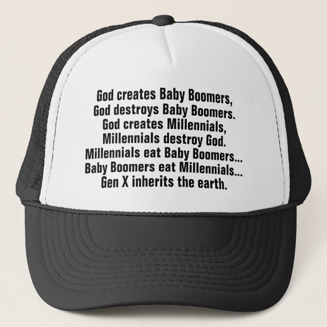 Casquette Plaisanterie millénaire drôle de baby boomer de la (Devant)