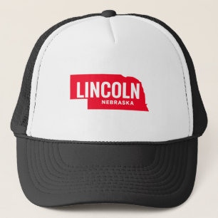 Casquette Plan de l'État de Lincoln Nebraska Bold Red Midw