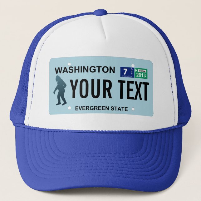 Casquette Plaque de licence Washington Sasquatch (Devant)
