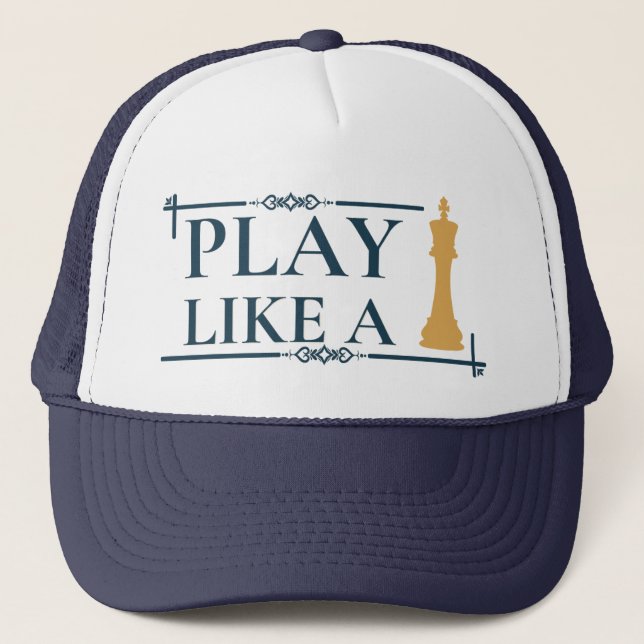 Casquette Play Like a King – Power Strategy Quote - Style A (Devant)