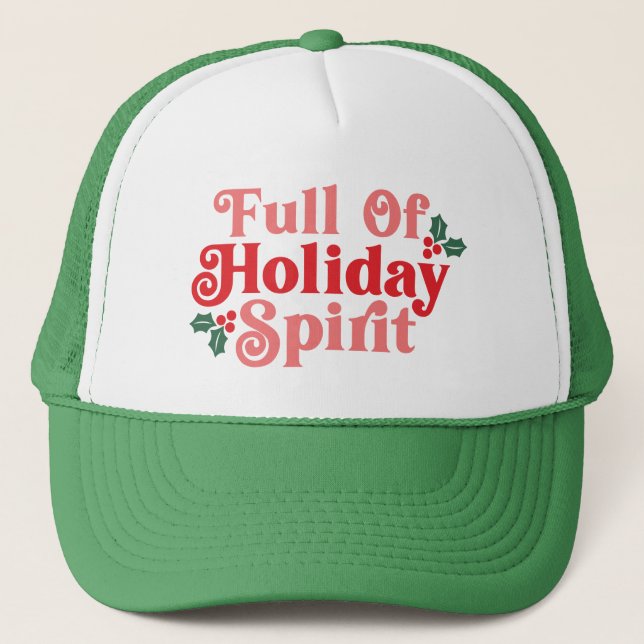Casquette Plein d'esprit de vacances - Typographie festive (Devant)