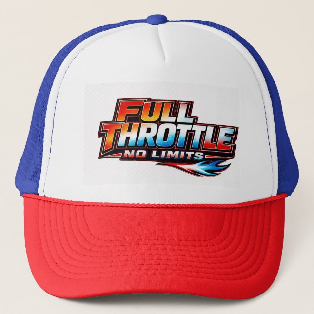 CASQUETTE PLEIN GAZ SANS LIMITES – TEXTE DE COURSE (Devant)