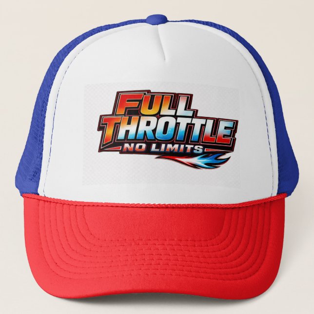 CASQUETTE PLEIN GAZ SANS LIMITES – TEXTE DE COURSE (Devant)
