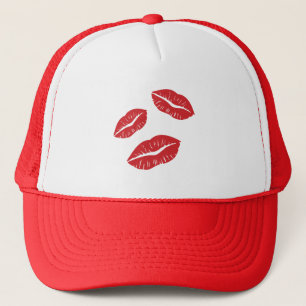 CASQUETTE PLKR LOVE KISSES RED LIPS SMILES