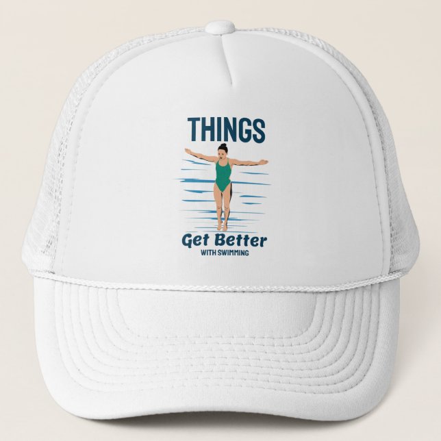 Casquette Plongée Cool - Les Choses S'améliorent Avec La Nat (Devant)