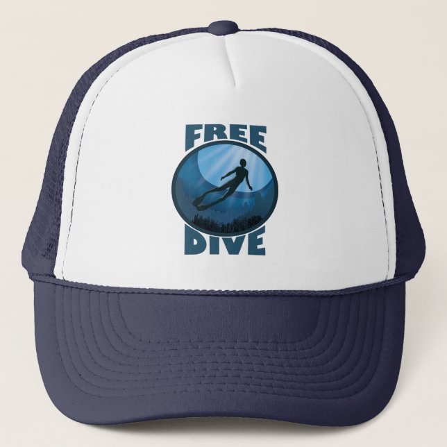 Casquette Plongée Libre - L'Océan Appelle Freediver (Devant)