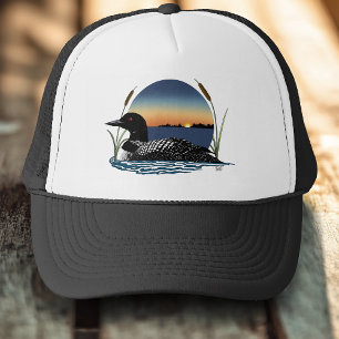 Casquette Plongeon commun serein Coucher de soleil Bleu Faun