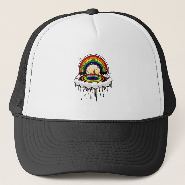 Casquette Pluie arc-en-ciel (Devant)