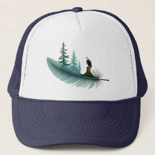 Casquette Plumes et arbres d'aigle chauve