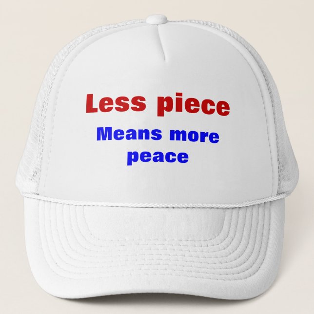 Casquette Plus de chapeaux de camionneurs de paix (Devant)