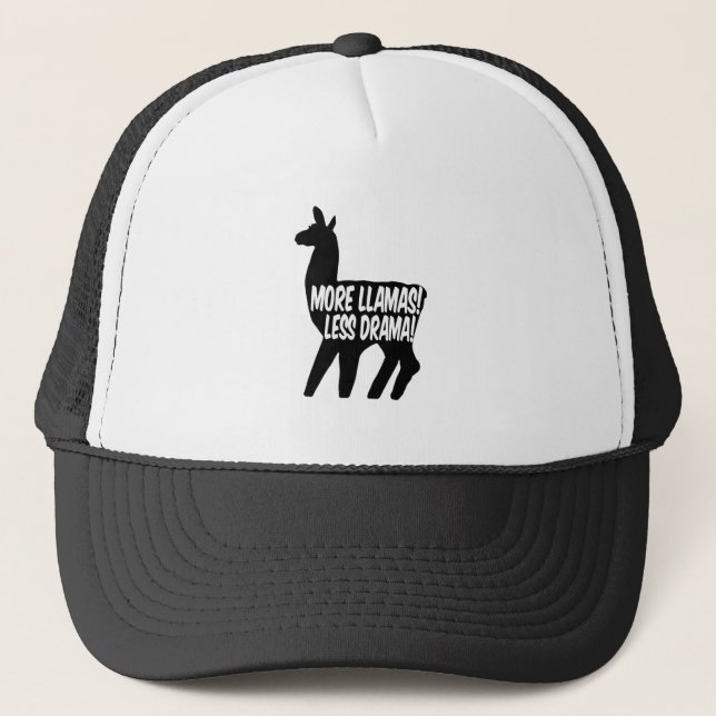 Casquette Plus de lamas moins de drame (Devant)