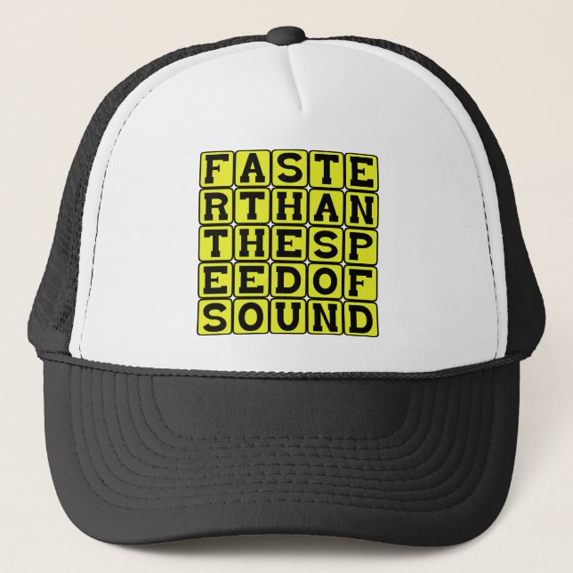 Casquette Plus vite que la vitesse du son (Devant)