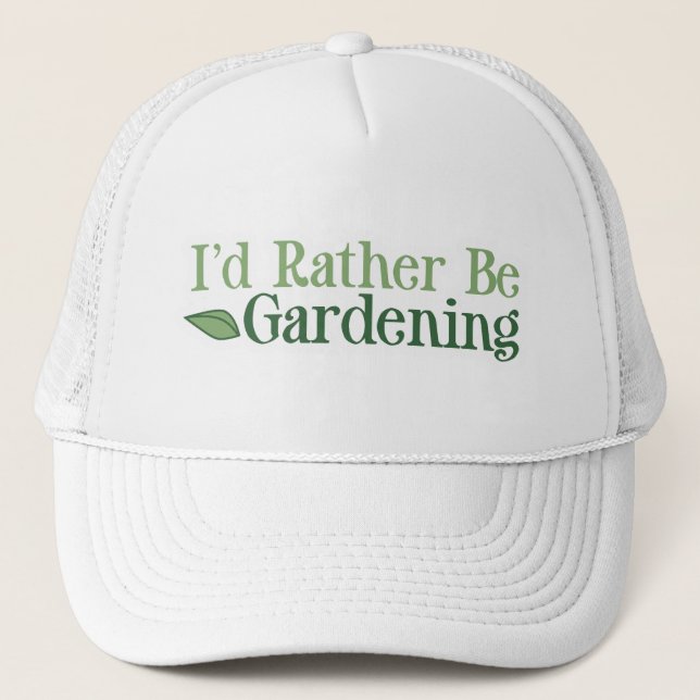 Casquette Plutôt être jardinage (feuille) (Devant)