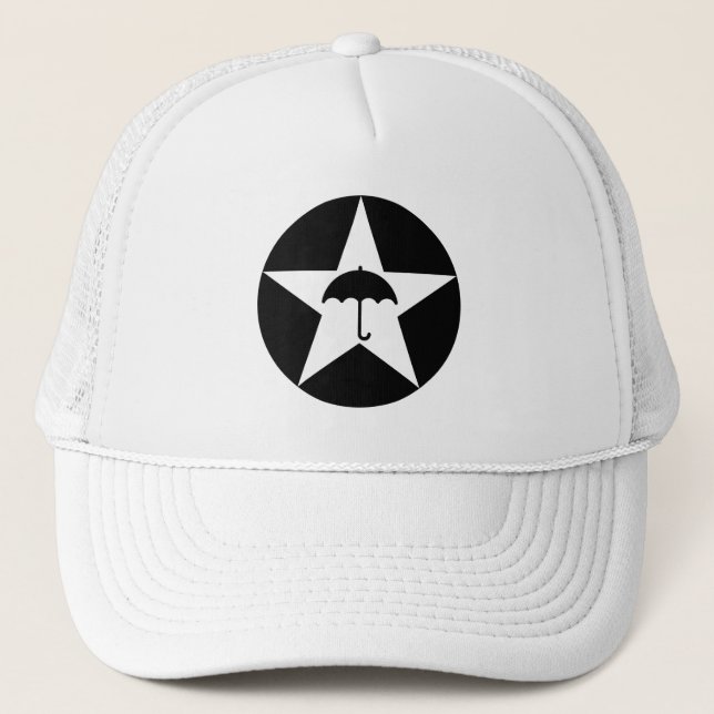 Casquette Pluviophile Star v2 (blanc) (Devant)