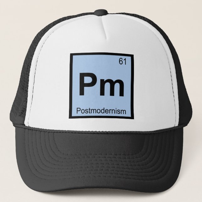 Casquette Pm - Postmodernisme Chimie Tableau Périodique (Devant)