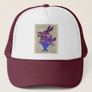 Casquette Pochoir pourpre de lapin de héraut au-dessus de