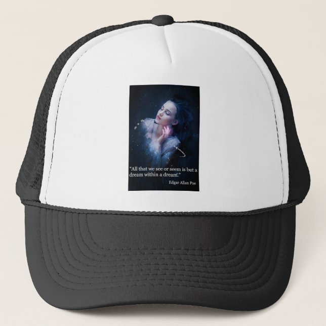 Casquette Poe citation sur les rêves (Devant)