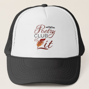 Casquette Poetry Club est Lit Poem Writer Poète