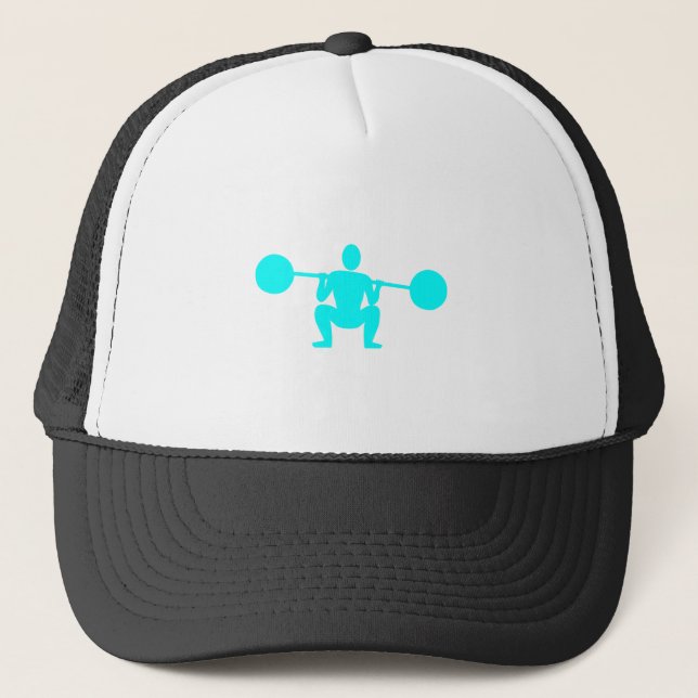 Casquette Poids Lifter 01 - Cyan (Devant)