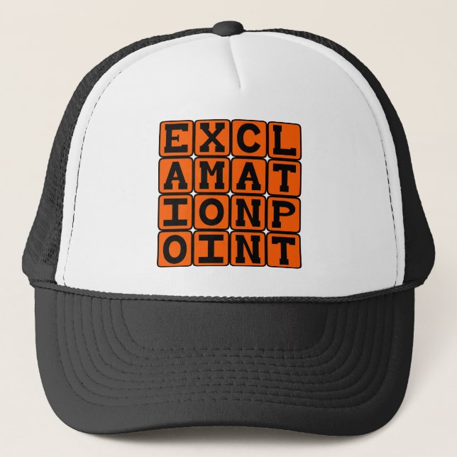 Casquette Point d'exclamation, Type de ponctuation (Devant)