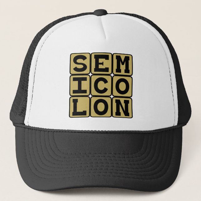 Casquette Point-virgule, type de ponctuation (Devant)