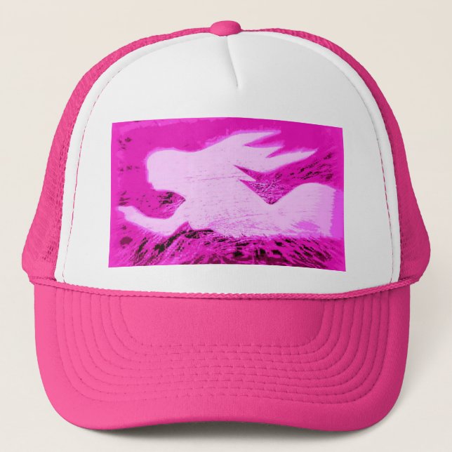Casquette pointant rose mermaid (Devant)