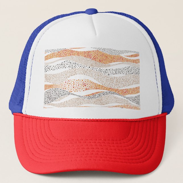 Casquette Pointillisme Wavy Polka : Doux Doux Textile (Devant)