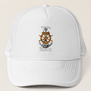 Casquette Poipu Beach Hawaii Vacation Ancre nautique Helm S