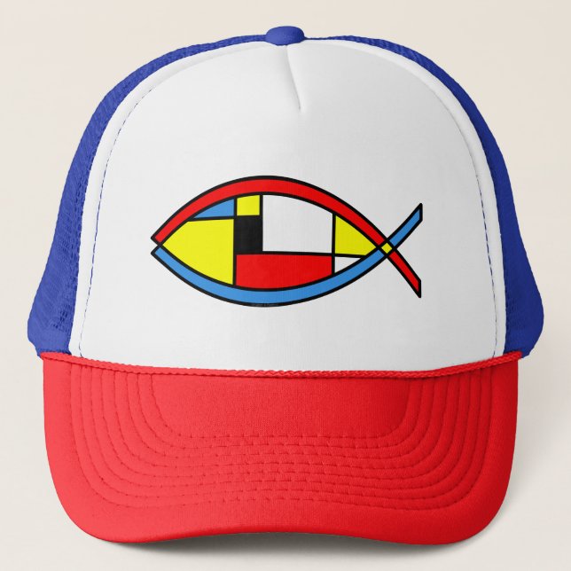 Casquette Poisson Abstrait (Devant)
